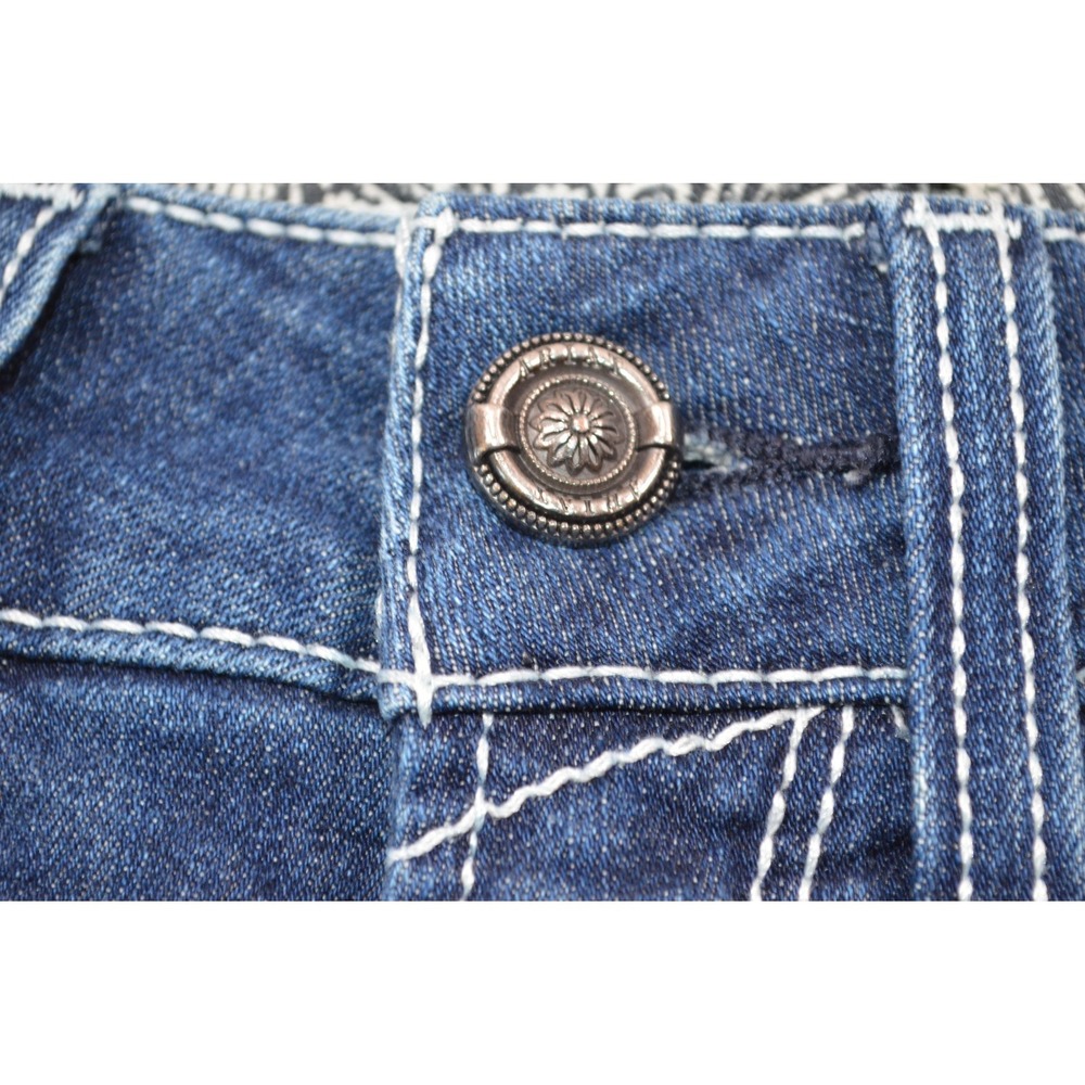 Ariat R.E.A.L Blue Denim Mid Rise Bootcut Jeans Womens 27L Inseam 34" Waist 28" - Picture 9 of 16